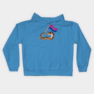 Ball Python Pride! [Normal Morph, Bisexual] Kids Hoodie